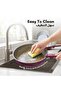 21-Piece Ceramic Cookware Set with Detachable Handle, PFAS-Free Healthy Cooking Set - Purple - 6
