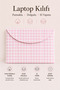 13-14 Inch -15.6 Inch Pink Checkered Patterned Laptop Bag, Women's Notebook Case, Briefcase