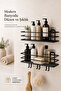 Adhesive Black Bathroom Shelf & Shower Hanger – No Drilling, Strong Adhesive – Set of 2 (Tş01) - 5