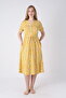 Women's Cotton Modal Fabric Button Detailed Patterned Stylish Dress 8157 - 2