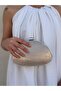 Women's Gold Snake Oyster Model Evening Dress Bag - 5