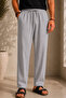Men's Waist-Tie Linen Trousers - 2