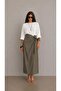 Woven Fabric Side-Tie Skirt