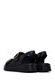 Women's Black Double Buckle Thick Sole Leather Comfort Sandals 26Sfd342418 - 6