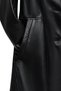 Valeria Women's Black Collar Fur Belt Detailed Leather Coat 25Wge56181M - 7