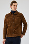 Enzo Men's Brown Shirt Collar Suede Leather Coat 24Sge652410 - 3