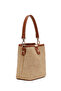 Women's Beige Mini Straw Crossbody Bag 26Sbd2417M7 - 6