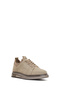 Men's Beige Lace-Up Thick Sole Sports Shoes, Suede Leather Sneaker 26Sfd630510 - 7