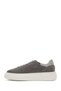 Men's Gray Lace-Up Thick Sole Sports Shoes, Suede Genuine Leather Sneaker 25Sfd612910 - 2