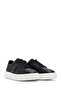 Men's Black Lace-Up Thick-Soled Sports Shoes, Leather Sneaker 26Sfd688118 - 2
