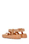 Women's Beige Straw Comfort Sandals 25Sfe4615M7 - 5