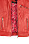 Kylie Women's Red Judge Collar Short Leather Jacket 25Sge5352U4 - 6