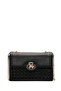 Women's Black Chain Strap Braided Crossbody Bag 26Sbd282129 - 5