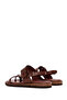 Women's Tan Ankle Buckle Leather Flip-Flop Sandals 26Sfd360418 - 7