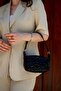 Black Matte Bag with Star Embroidery Detail - 4