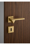 Larua Square Rosette Aluminum Door Handle (Room/Yale/Wc) Matte Gold