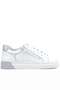 Genuine Leather Alessio White Lace-Up Girls' Sports School Shoes - 3