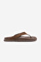 Women's Genuine Leather Flip-Flops Casual Slippers Tarkin Brown Suede - 3
