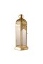 Manara Metal Lantern With Clear Glass 19x16x41cm - Gold - 3