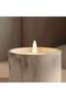Marbella Led Marbled Votive Candle Dia7.8x5cm - White - 2