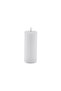 Majestic Led Real Wax Pillar Candle With Rustic Surface Dia7.5x17.5cm - White - 5