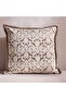 Magnolia Hand Embroidered Down Alternative Filled Cushion 50x50cm - Brown - 7