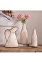 Brittany Terracotta Vase 17.4x5.5x24.5cm - Off White - 3