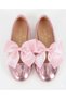 Girls' Stylish Ballet Flats with Pink Patent Leather Bows and Orthopedic Soles