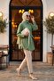Thick Belted Fabric Trousers -Cream - 3