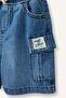 100% Cotton Regular Fit Elastic Waist Jean Shorts for Baby Boy G7554A526Sm - 3