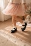 Girl's Black Show Ballet Shoes, Size 36, Special Occasion Shoes with Ankle Strap