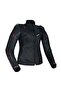 Motorcycle Women's Jacket Full Protection 4 Season Leather and Maxdura Fabric Jacket Black