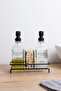 Black and Double Square Glass Liquid Soap Dispenser with Stand 500ml - 5