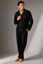 Premium Men's 100% Cotton Shirt Collar Front Buttoned Long Sleeve Boxed Pajama Set - 5