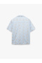 Classic Collar Cotton Short Sleeve Floral Print Shirt - 4