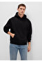 Kapüşonlu Siyah Basic Sweatshirt 0S10275-900 - 3