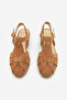 Women's Leather Ankle Strap Buckle Leading Closed Daily Sandals - 7