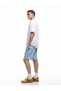 Bermuda Oversize Jean Shorts with Lace-Up Waist and Pocket Detail - 2