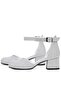 Merida Silver Glitter Thick Heeled Girl's Heeled Shoes - 7