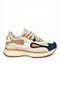 R312510504 Beige/Navy Blue Fabric Women's Sports Shoes Sneakers - 6