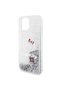 Liquid Glitter Charms Kitty Head case for iPhone 14 - silver - 6