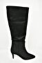 N 749204002   Black Suede Low Heeled Women's Boots - 7
