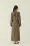 Lace Piece Tensel Dress Khaki - 5