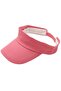 Brink Pink Adjustable Velcro Back Visor Hat Uv Sun Protection Casual Beach Tennis Hat - 2
