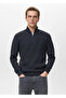 Rib Zipper Collar Sweater