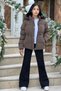 Girls' Nova Fabric Hooded Pocketed Elastic Waist Drawstring Waterproof Winter Coat Km4013 - 3