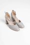 Theresa Premium Gray Patent Leather Women's Heeled Shoes