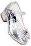 Asel Girl's Glittery Heeled Evening Dress Transparent Shoes