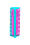 Kids Turquoise Pink Striped Three Compartment Pencil Bag 22087 - 4