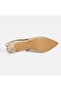 Women's Cream Slingback Leather Heeled Shoes - 4